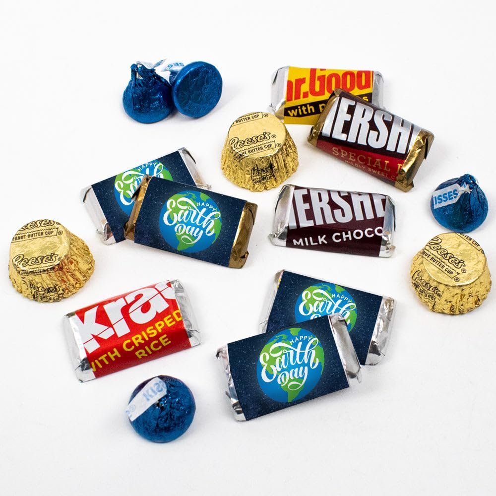 110 Pcs Earth Day Candy Party Favors Promotional Items Chocolate Assortment (1.62 lbs; approx. 110 Pcs)