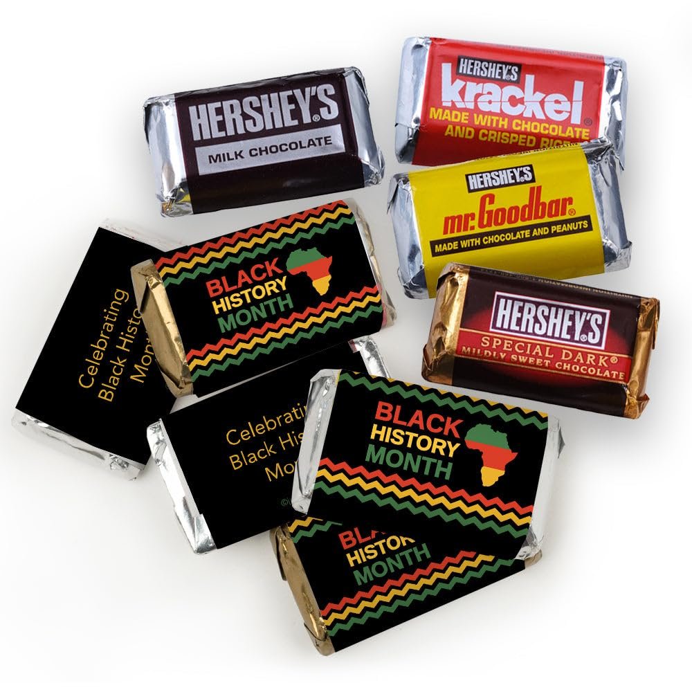 102 Pcs Black History Month Candy Chocolate Mix (1.8lbs; approx. 102pcs) Classroom Party Supplies & Decor
