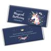 25ct DIY Unicorn Birthday Party Favors Personalized Wrappers for Chocolate Bars (25 Count) - Navy Blue view 2