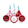 90ct Personalized Valentine's Day Candy Kisses & DIY Stickers, Bulk Chocolate Party Favors - Logo Dazzle view 1