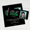 25 Pack Personalized Graduation Class of 2026 Candy Bar Wrapper Party Favors For Senior Gifts, Table Decoration, Dessert Tables & More - Green (Candy Not Included) view 1