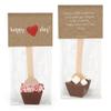 12ct Personalized Valentine's Day Favors Hot Chocolate Spoons Gourmet Dark Chocolate with Crushed Peppermint (12 Pack) - Red Heart view 1