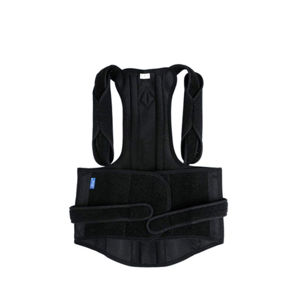 XYIANG 1Pcs Posture Corrector Back Braces Shoulder Waist Lumbar Support Belt Humpback Prevent Body Straighten Slouch Compression Pain (Black Small)