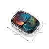 keluki Magic Fantasy Tree Art Print Square Metal Pill Box with 2 Compartment for Pocket or Purse Travel Bag Small Size 2.2 inche view 3