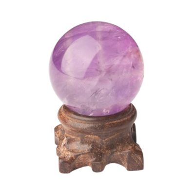 JBNCRYGD Purple Quartz Crystal Sphere Diameter, for Decoration, Healing, Meditation, Scrying Mirror, Feng Shui, Hand-Made,2~2.5cm