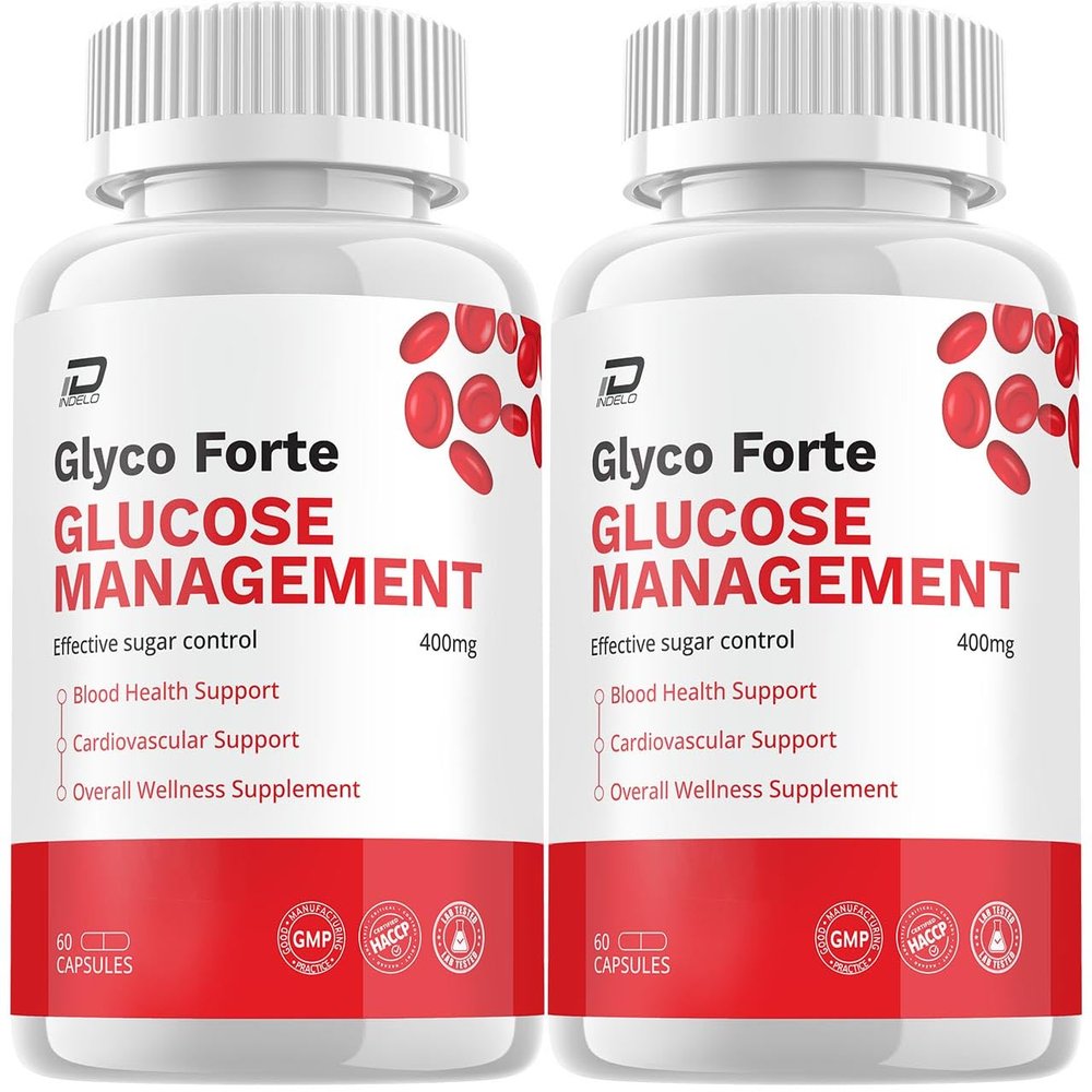 Glyco Forte Capsules - GlycoForte Advanced Supplement, Glyco Forte All Natural Formula to Maintain Healthy Levels, Overall Energy Support, GlycoForte Maximum Strength, (2 Pack - 120 Capsules)