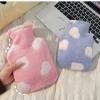 Fuzzy Hot Water Bottle with Soft Cover, Hand Feet Warmer, Reusable Hot Water Bag for Pain Relief, for Neck, Shoulder Pain and Menstrual Cramps, Hot Compress and Cold Therapy(Blue,500ml) view 4