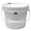 1.2 Gallon Bucket with Screw Top Lid & Handle Food Safe HDPE PolyEthylene Plastic BPA Free Storage Pail Airtight Safety Lock All Purposes Premium Quality Buckets FDA Compliant (White, 1.2 Gallon) view 1