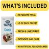 20 Count | Salad Dressing Packets | Individual Single Serve Salad Dressing condiment packets | 1.5 Oz Per Pouch (Greek Dressing) view 2