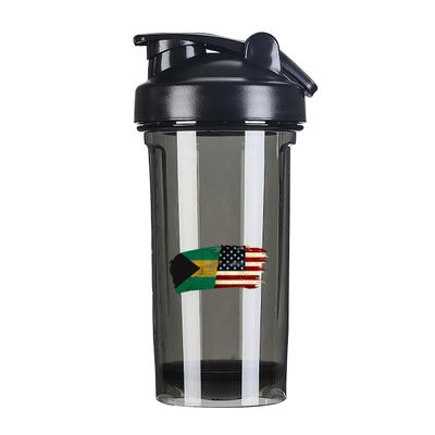 Bahamian America Flag 18 Ounce Shaker Bottle Drink Mixer Leak-proof Pre Workout Protein Shakes Meal Replacement Shakes Bottles 500ML/18 Oz Black