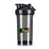 Bahamian America Flag 18 Ounce Shaker Bottle Drink Mixer Leak-proof Pre Workout Protein Shakes Meal Replacement Shakes Bottles 500ML/18 Oz Black view 1