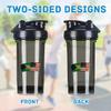 Bahamian America Flag 18 Ounce Shaker Bottle Drink Mixer Leak-proof Pre Workout Protein Shakes Meal Replacement Shakes Bottles 500ML/18 Oz Black view 3