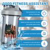 America Flag Tractor Born to Be Farmer 1 18 Ounce Shaker Bottle Drink Mixer Leak-proof Pre Workout Protein Shakes Meal Replacement Shakes Bottles 500ML/18 Oz Gray&-1-1 view 2