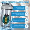 Bahamas Flag 2 18 Ounce Shaker Bottle Drink Mixer Leak-proof Pre Workout Protein Shakes Meal Replacement Shakes Bottles 500ML/18 Oz Gray&-1-1 view 2