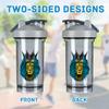 Bahamas Flag 2 18 Ounce Shaker Bottle Drink Mixer Leak-proof Pre Workout Protein Shakes Meal Replacement Shakes Bottles 500ML/18 Oz Gray&-1-1 view 3