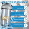 America Diver USA Flag Scuba Diving Dive Flag B 18 Ounce Shaker Bottle Drink Mixer Leak-proof Pre Workout Protein Shakes Meal Replacement Shakes Bottles 500ML/18 Oz Gray&-1-1 view 2