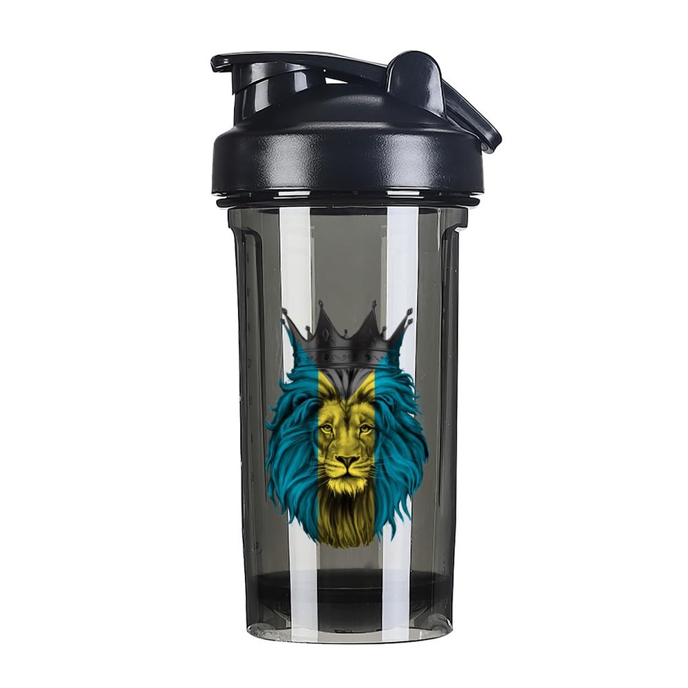 Bahamas Flag 2 18 Ounce Shaker Bottle Drink Mixer Leak-proof Pre Workout Protein Shakes Meal Replacement Shakes Bottles 500ML/18 Oz Black