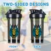 Bahamas Flag 2 18 Ounce Shaker Bottle Drink Mixer Leak-proof Pre Workout Protein Shakes Meal Replacement Shakes Bottles 500ML/18 Oz Black view 3