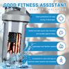 America Flag Patriotic Baseball Player-1 18 Ounce Shaker Bottle Drink Mixer Leak-proof Pre Workout Protein Shakes Meal Replacement Shakes Bottles 500ML/18 Oz Gray view 2