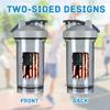 America Flag Patriotic Baseball Player-1 18 Ounce Shaker Bottle Drink Mixer Leak-proof Pre Workout Protein Shakes Meal Replacement Shakes Bottles 500ML/18 Oz Gray view 3