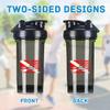 America Diver Down Flag Scuba Diving Dive Flag A 18 Ounce Shaker Bottle Drink Mixer Leak-proof Pre Workout Protein Shakes Meal Replacement Shakes Bottles 500ML/18 Oz Black&-1-1 view 3