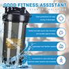 America Diver USA Flag Scuba Diving Dive Flag B 18 Ounce Shaker Bottle Drink Mixer Leak-proof Pre Workout Protein Shakes Meal Replacement Shakes Bottles 500ML/18 Oz Black view 2
