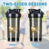America Diver USA Flag Scuba Diving Dive Flag B 18 Ounce Shaker Bottle Drink Mixer Leak-proof Pre Workout Protein Shakes Meal Replacement Shakes Bottles 500ML/18 Oz Black view 3
