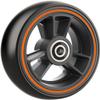 TRI-RACER 4" x 1.40" 3 Spoke Composite Mag Wheelchair Caster Wheel, Black Wheel With Colorful Ring. 5/16" Bearings Included. Set of 2 (Orange) view 1