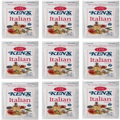 20 Count | Salad Dressing Packets | Individual Single Serve Salad Dressing condiment packets | 1.5 Oz Per Pouch (Lite Italian Dressing)