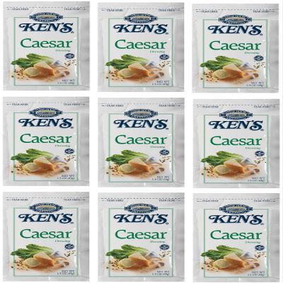 20 Count | Salad Dressing Packets | Individual Single Serve Salad Dressing condiment packets | 1.5 Oz Per Pouch (Caesar Dressing)