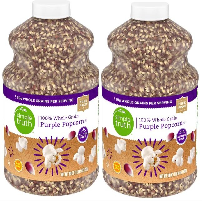 100% Whole Grain Purple Popcorn (Pack Of 2 Jars) 30 oz. Each