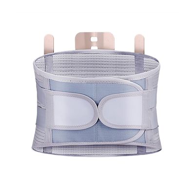 LRSSMA Back Brace Lower Lumbar Support Waist Belt Posture Corrector Slimming Body Shaper Fitness Belt Waist Trainer Corset(Gray,Medium)