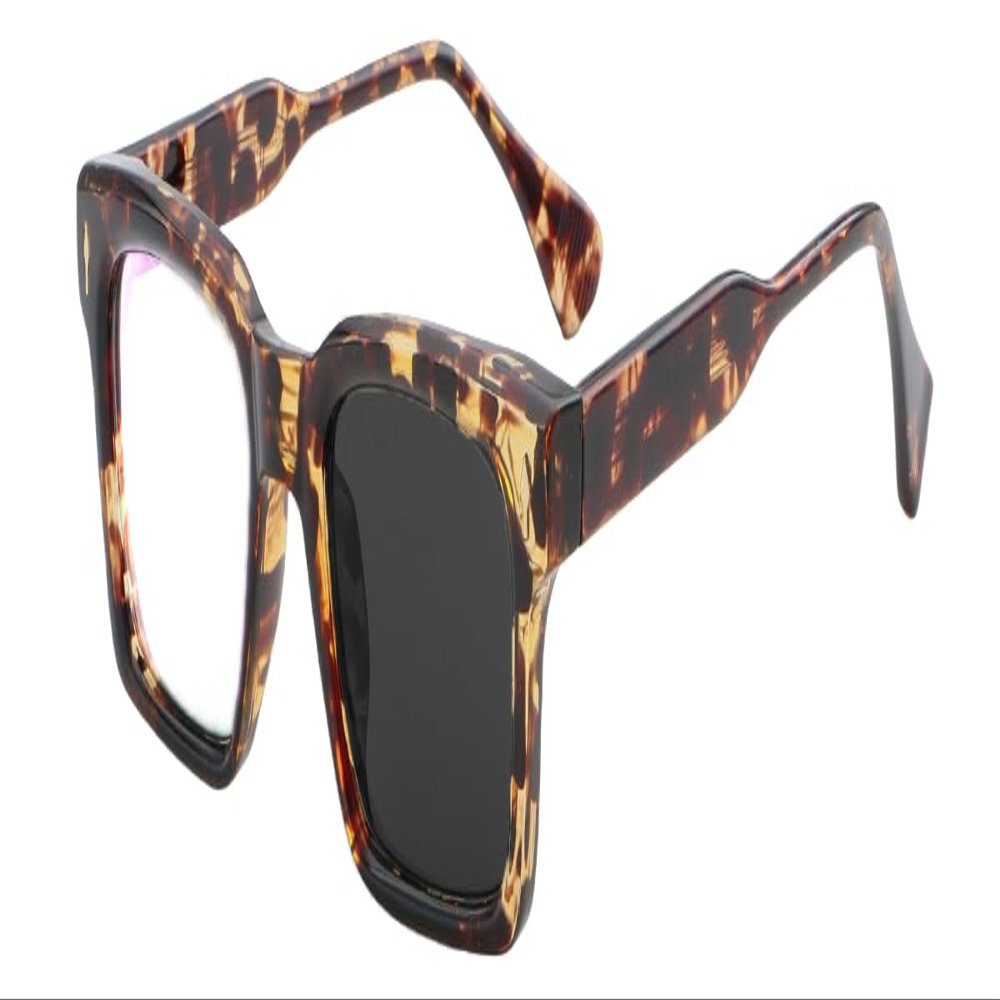 ICARA Fashion Photochromic Reading Glasses, Womens Mens Full Reading Sun Glasses Variable Tinted Readers (C4, 4.0, x)