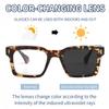 ICARA Fashion Photochromic Reading Glasses, Womens Mens Full Reading Sun Glasses Variable Tinted Readers (C4, 4.0, x) view 2