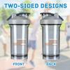 America Flag Fight Leukemia Cancer Awareness 18 Ounce Shaker Bottle Drink Mixer Leak-proof Pre Workout Protein Shakes Meal Replacement Shakes Bottles 500ML/18 Oz Gray&-1 view 3