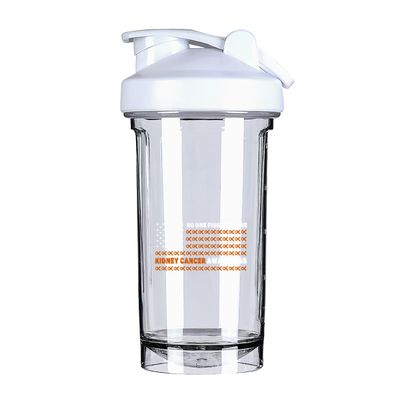 America Flag fight kidney Cancer Awareness 18 Ounce Shaker Bottle Drink Mixer Leak-proof Pre Workout Protein Shakes Meal Replacement Shakes Bottles 500ML/18 Oz White