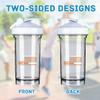America Flag fight kidney Cancer Awareness 18 Ounce Shaker Bottle Drink Mixer Leak-proof Pre Workout Protein Shakes Meal Replacement Shakes Bottles 500ML/18 Oz White view 3
