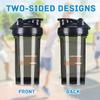 America Flag Fight Leukemia Cancer Awareness 18 Ounce Shaker Bottle Drink Mixer Leak-proof Pre Workout Protein Shakes Meal Replacement Shakes Bottles 500ML/18 Oz Black view 3