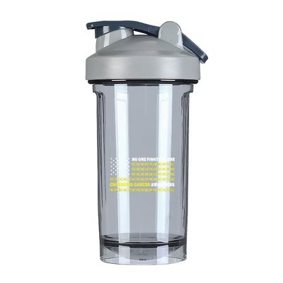 America Flag Fight Childhood Cancer Awareness 18 Ounce Shaker Bottle Drink Mixer Leak-proof Pre Workout Protein Shakes Meal Replacement Shakes Bottles 500ML/18 Oz Gray