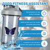 ALS Awareness ALS 18 Ounce Shaker Bottle Drink Mixer Leak-proof Pre Workout Protein Shakes Meal Replacement Shakes Bottles 500ML/18 Oz Gray view 2
