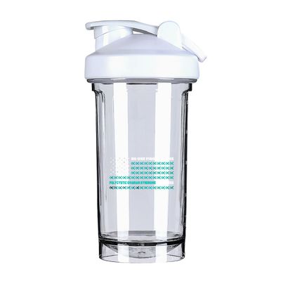 America Flag Polycystic Ovarian Syndrome PCOS's 18 Ounce Shaker Bottle Drink Mixer Leak-proof Pre Workout Protein Shakes Meal Replacement Shakes Bottles 500ML/18 Oz White