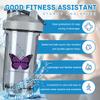 Alzheimer's Awareness 18 Ounce Shaker Bottle Drink Mixer Leak-proof Pre Workout Protein Shakes Meal Replacement Shakes Bottles 500ML/18 Oz Gray&-1&-1-1 view 2