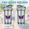 Alzheimer's Awareness 18 Ounce Shaker Bottle Drink Mixer Leak-proof Pre Workout Protein Shakes Meal Replacement Shakes Bottles 500ML/18 Oz Gray&-1&-1-1 view 3