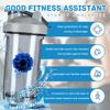 Colon Cancer Awareness 18 Ounce Shaker Bottle Drink Mixer Leak-proof Pre Workout Protein Shakes Meal Replacement Shakes Bottles 500ML/18 Oz Gray&-1&-1-1 view 2