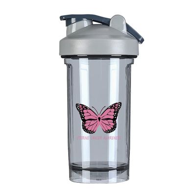 Uterine Cancer Awareness 18 Ounce Shaker Bottle Drink Mixer Leak-proof Pre Workout Protein Shakes Meal Replacement Shakes Bottles 500ML/18 Oz Gray&-1&-1-1