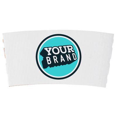 12-24 oz Traditional White Coffee Cup Sleeve (1000, Custom (White))