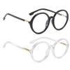 bullabulling Retro round Reading Glasses For Women Blue Light Blocking Oversized Eyeglass Frames Large lens (black/white, 2.0, x) view 4