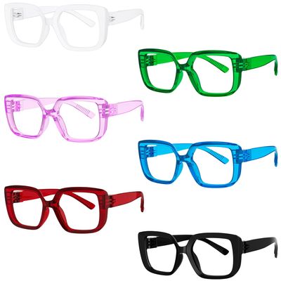Eyekepper 2.0 Reading Glasses for Women, 6 Pack Square Readers