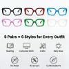 Eyekepper 2.0 Reading Glasses for Women, 6 Pack Square Readers view 2