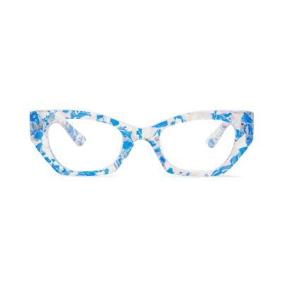 laureles Small Square Blue Light Blocking Reading Glasses Women Clear Lens Computer Cat Eye Readers Eyewear (c1, 2, x)